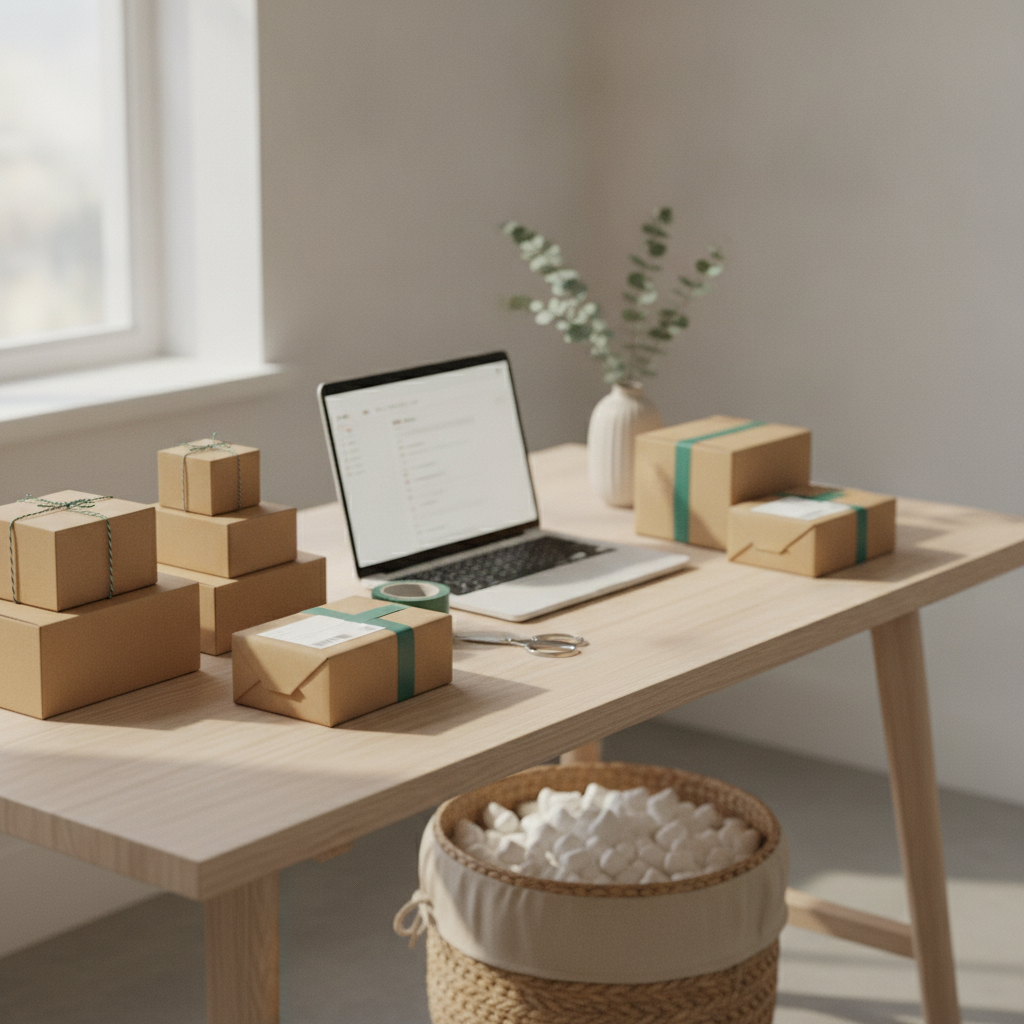 Secure e-commerce packing operation